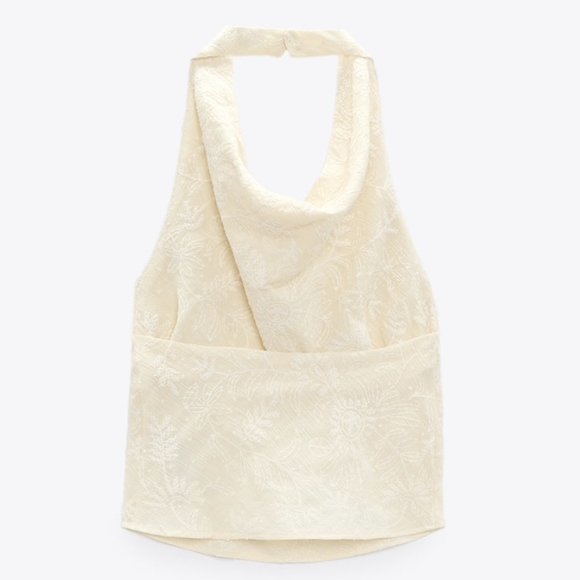 Emborided Halter Top Zara S Cream - Picture 8 of 10